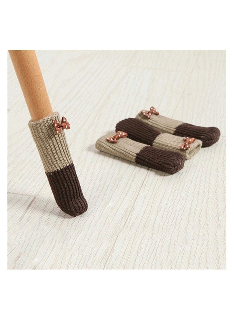 Y&D 24pcs Chair Leg Socks Pack Elastic Anti-Slip Cotton Furniture Floor Foot For Protection Decorative Cap Set Door Knob Gloves Hardwood Protector Fits Square Round Feet - Image 4