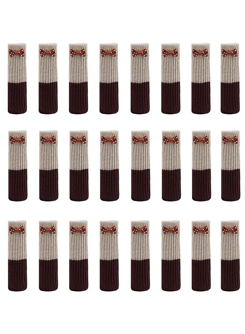 Y&D 24pcs Chair Leg Socks Pack Elastic Anti-Slip Cotton Furniture Floor Foot For Protection Decorative Cap Set Door Knob Gloves Hardwood Protector Fits Square Round Feet - Image 5