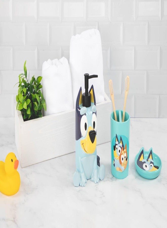 Jay Franco Bluey Soap Dispenser - Blue Kids Bathroom Accessory - Resin Lotion Pump - Image 4