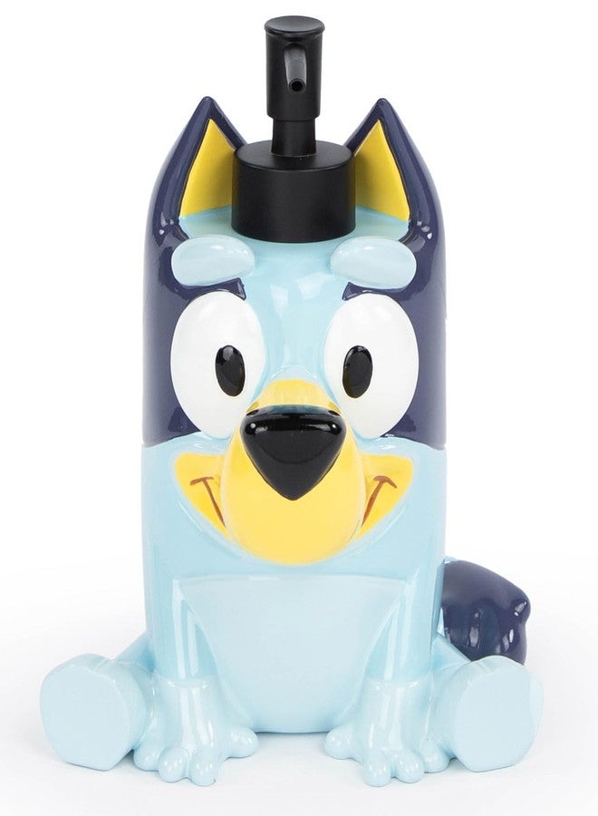 Jay Franco Bluey Soap Dispenser - Blue Kids Bathroom Accessory - Resin Lotion Pump - Image 1