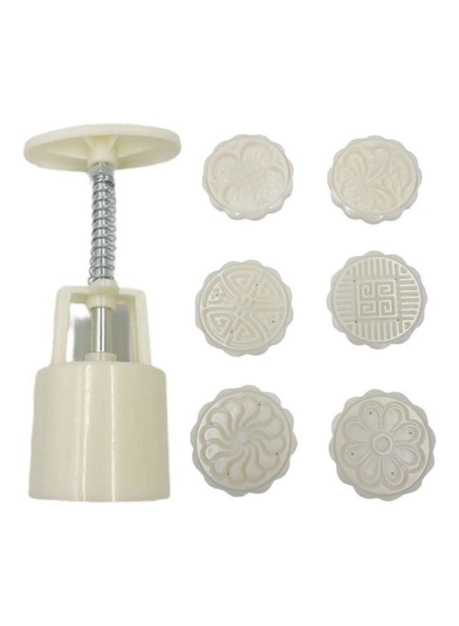 3D Mooncake Mould Cutter Set Beige 15x4x60cm - Image 1