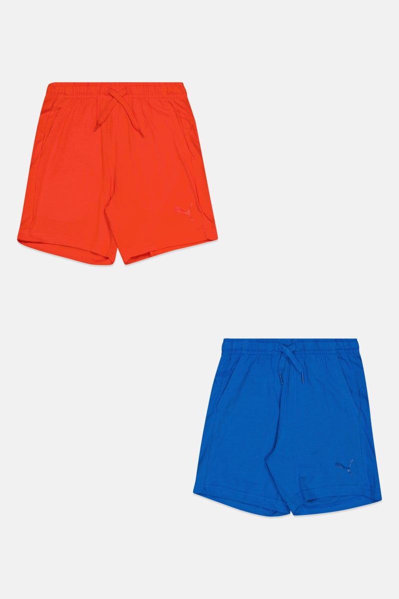 PUMA Kids Boy Regular Fit 2 Pieces Brand Logo Everyday Shorts, Multicolor - Image 2