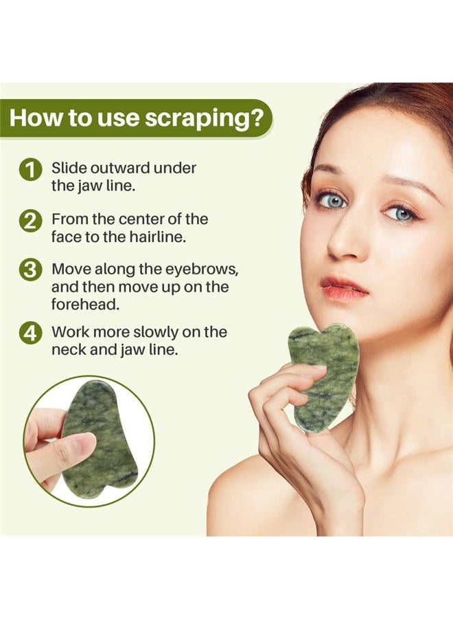 shenghang Emerald Facial Roller Massager Anti-wrinkle and relieve edema, facial ridged roller natural Xiuyan jade rejuvenates the skin - Image 3