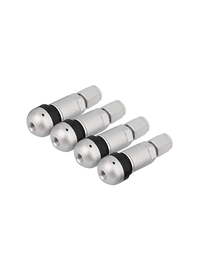 S-TOPBolt-in Tire Valve Stem Caps Explosion Proof Inner Tubeless TPMS Valve Stem Silver Aluminum - Image 1