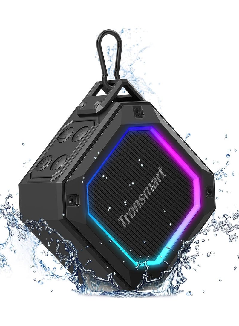 Tronsmart Groove 2 Portable Bluetooth Speaker with Deep Bass, IPX7 Waterproof Speaker with RGB Light, Bluetooth 5.3, 18H Playtime, AUX, TF Card for Shower, Outdoor, Travel - Image 3