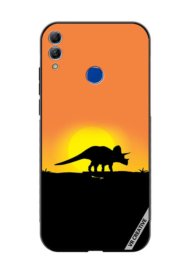 Protective Case Cover For Honor 10 Lite Dinosaur Design Multicolour