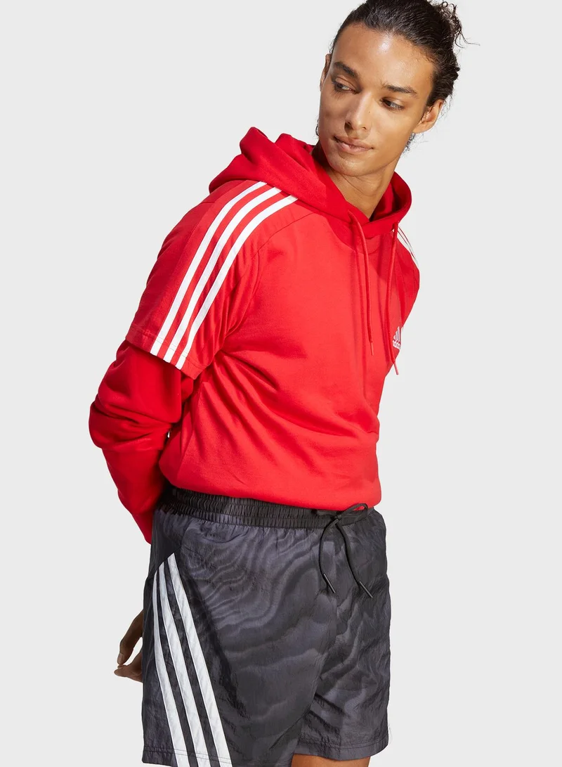 Adidas 3 Stripe Essential Single Jersey T-Shirt