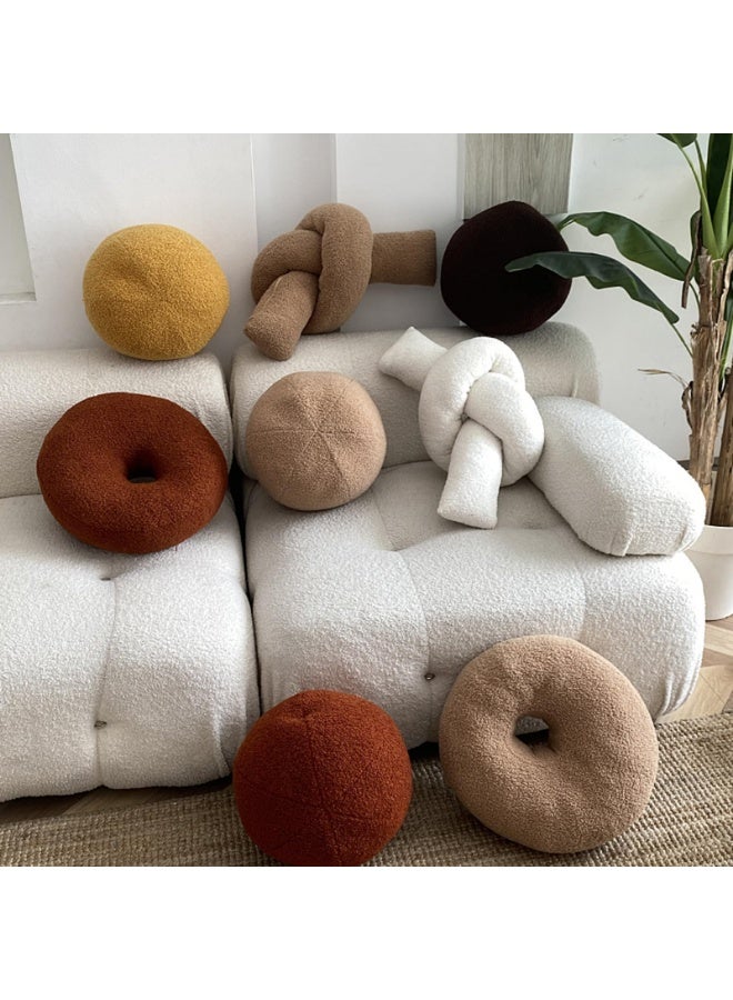 ZOVO Khaki Ball Shaped Plush Pillow,Cute Soft Waist Rest Cushion,Home Decorative Throw Pillow Used to Add Comfort and Style to A Couch,Sofa,Or Living Room. - Image 1