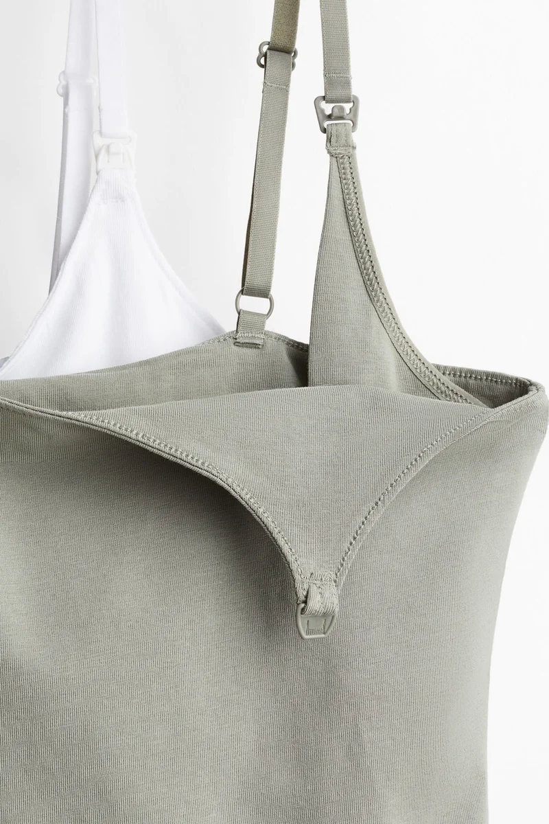 H&M  MAMA 3-pack nursing vest tops for Women | Best Price UAE