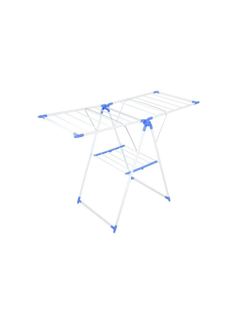 حامل مجفف الملابس المنزلي، حامل رف تجفيف الملابس من الفولاذ المقاوم للصدأ، رف تجفيف الملابس قابل للطي للاستخدام الداخلي والخارجي، حامل شماعات مجفف القماش من الفولاذ المقاوم للصدأ - Image 3