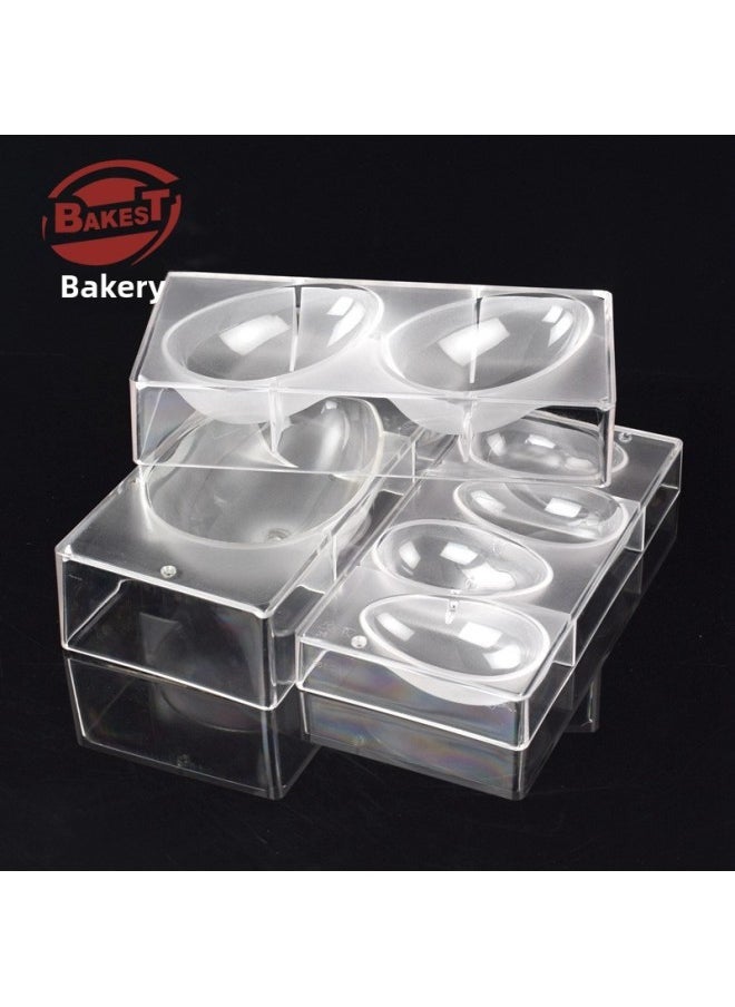 PC Hard Plastic Transparent Three-dimensional Egg-shaped Chocolate Mold Manual DIY Easter Baking Special Mold Wholesale-Color - Image 4