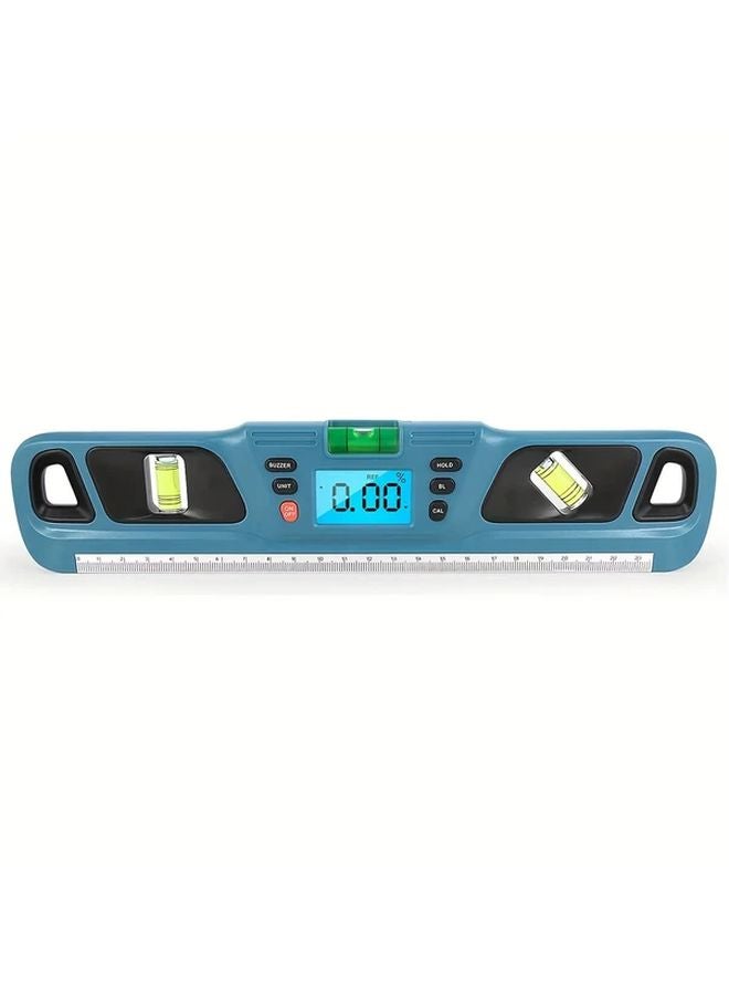 Blue Digital Spirit Level Inclinometer 360 Angle Finder Bubble Protractor - Image 1