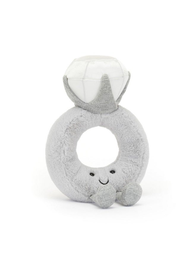 Jellycat Jellycat Amuseables Diamond Ring Stuffed Toy, 8 inches - Wedding Ring Plush - Engagement and Wedding Gift  - Image 1