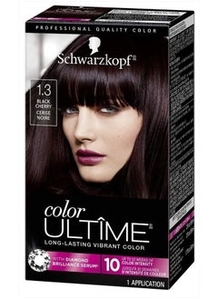 Schwarzkopf Color Ultime Permanent Hair Color Cream, 1.3 Black Cherry  - Image 1