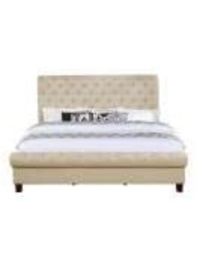 R2R FURNITURE Lhara Queen Size Upholstered Standard Bed With Mattress 160X200 - Image 2