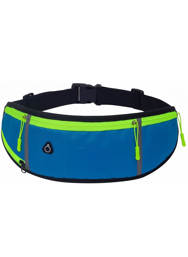Sports Portable Running Waist Bag, Waist Pack Bag for Hiking Cycling Workout, Reflective Runners Belt Jogging Pocket Belt, Travelling Money Phone Holder for Running