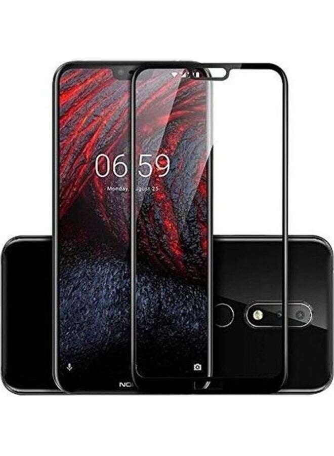 shAyzee 5D Tempered Glass Screen Protector For Nokia 6.1 Plus Clear/Black - Image 1