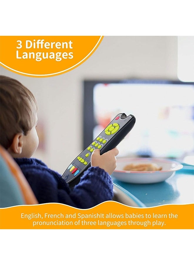 Ant - TV Remote Control Toy Early Education Toy, Light and Sound Game for 6 Months Kids, Toddlers Preschool Education Toy Game, Three Language Modes English, French and Spanish - Image 1