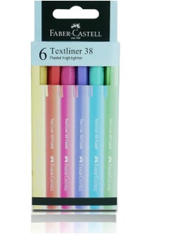 6-Pieces Textliner 38 Pastel Highlighter Pen - Assorted Color