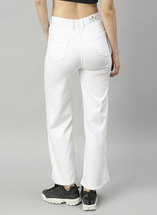 HIGH STAR Women White Jeans - Image 3