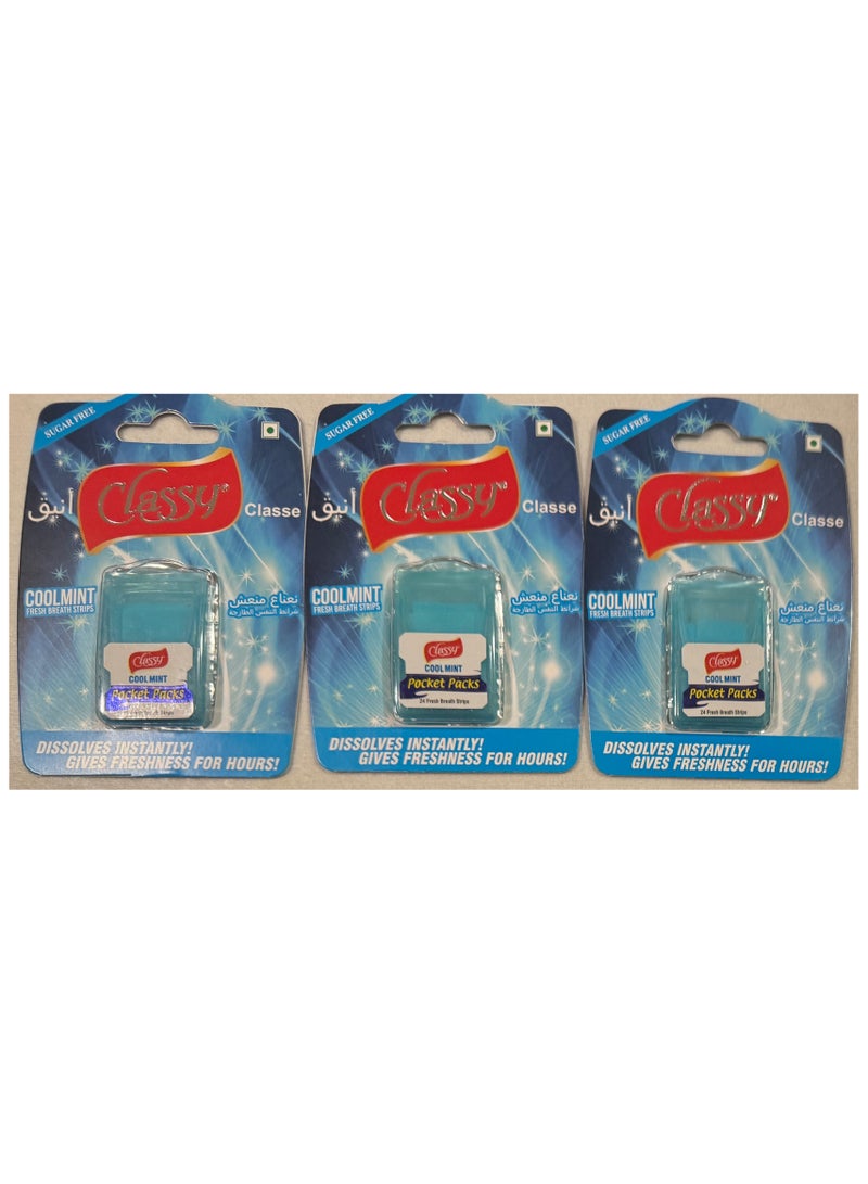 CLASSY Classy Fresh Breath Strips Cool Mint (pack of 3)  - Image 1