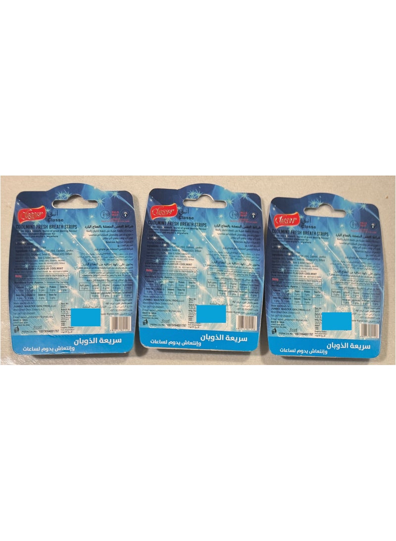CLASSY Classy Fresh Breath Strips Cool Mint (pack of 3)  - Image 2