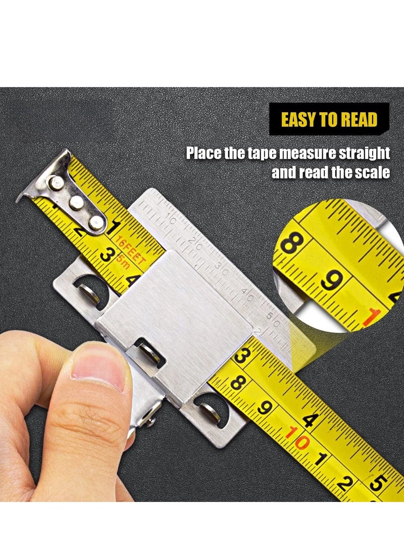 Measuring Tape Clip Tool - Corners Clamp Holder Precision Measuring Tools - Fixed Ruler Mark Tools for Most Tape Measures(2 PCS) - Image 3