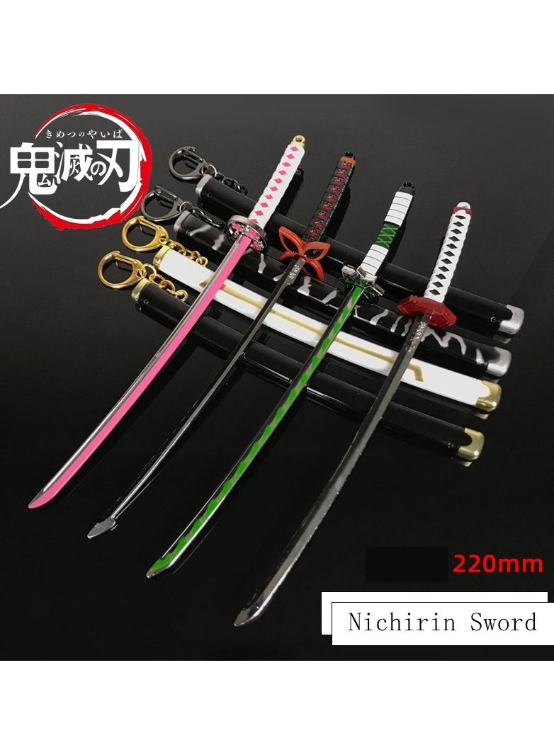 Demon Slayer Shinazugawa Sanemi Nichirin Sword Zinc alloy model 22cm Keychain