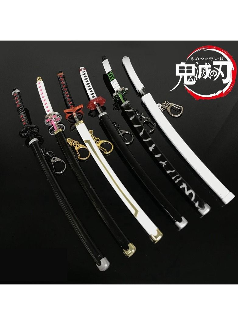 Demon Slayer Shinazugawa Sanemi Nichirin Sword Zinc alloy model 22cm Keychain