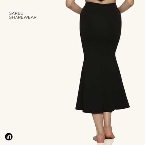Bodyband Poly Spandex Saree Shapewear Petticoat Smooth Curve Peticote Innerwear Saree In Party Saree Shaper For Women,Ladies-(Black-Small) - Image 2