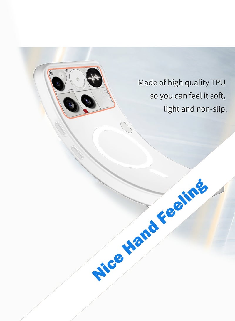 Syndee Nothing Phone (3) 5G 2025 Hybrid Translucent Magsafe with Magnetic Charging Raised Camera Lips Elegant Look Case Cover (MCMPMN) - White - Image 3