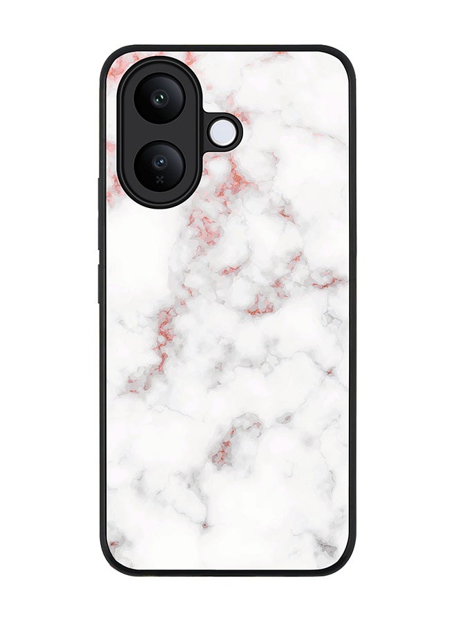 For vivo V60 Lite 5G / V60 Lite 4G Case,Slim fit Camera Protection, Shockproof Thin Phone cover  - Marble Print Rose Grey
