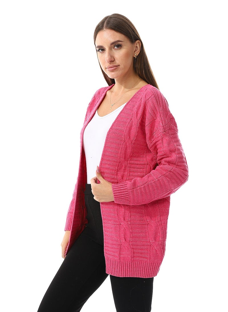 سيزار كارديجان صوف حريمي مفتوح - Image 4