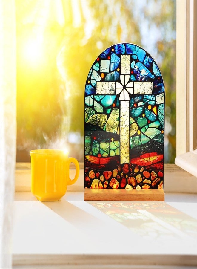 KOMI Cross Stand Catholic Ornament Statue Acrylic Desk Sign Tabletop Decor Home Altar Decor Christian Gifts - Image 4