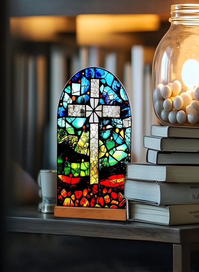 KOMI Cross Stand Catholic Ornament Statue Acrylic Desk Sign Tabletop Decor Home Altar Decor Christian Gifts - Image 5