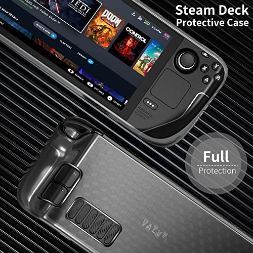 HEYSTOP Steam Deck Case Clear, Protective Case for Steam Deck, Compatible with Steam Deck 2022, TPU Soft Cover Protector with Full Protection, Shock-Absorption, Anti-Slip & Scratch Design - Image 4