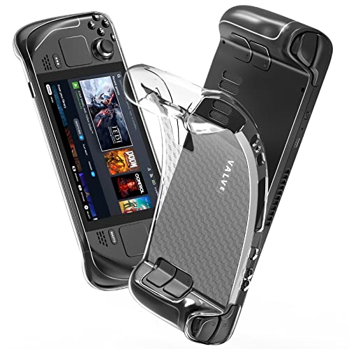 HEYSTOP Steam Deck Case Clear, Protective Case for Steam Deck, Compatible with Steam Deck 2022, TPU Soft Cover Protector with Full Protection, Shock-Absorption, Anti-Slip & Scratch Design - Image 1
