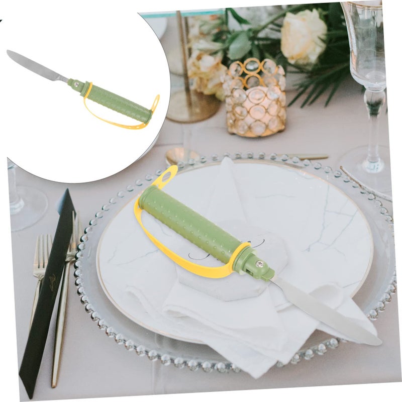Elderly Disabled Feeding Utensil High Grade Stainless Steel Adaptive Spoon Grips For Easy Self Serving - Image 5