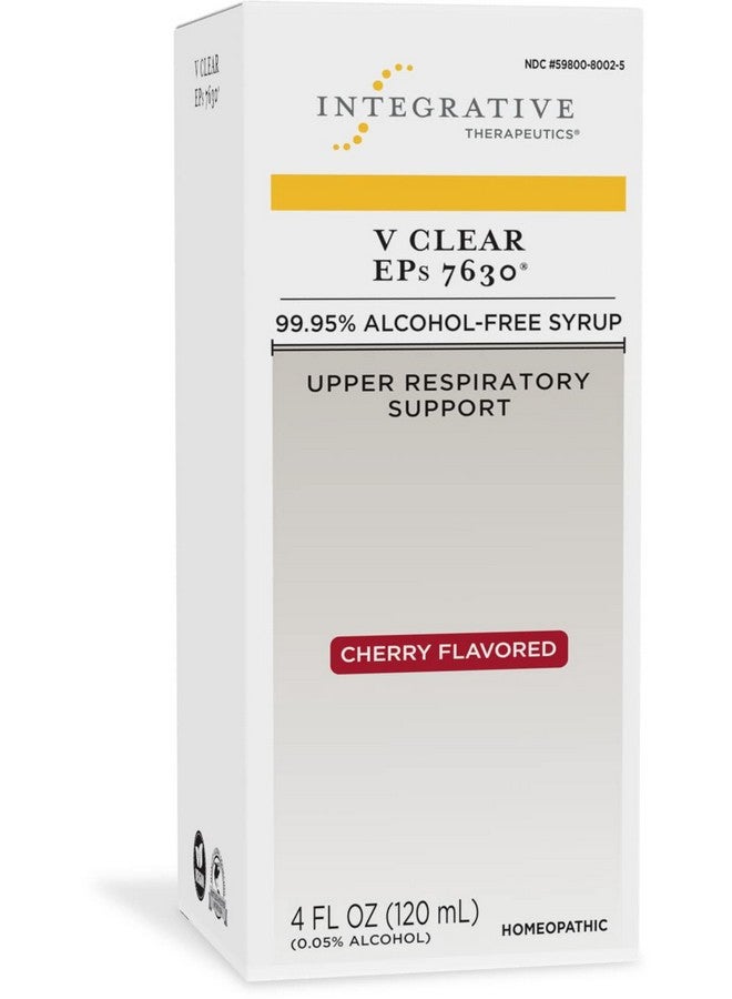 Integrative Therapeutics V Clear Eps 7630, Homeopathic Cold Medicine, Shortens Colds, Relieves Respiratory Symptoms, 99.95% Alcohol-Free Syrup, Cherry Flavored For Children And Adults, 4 Fl. Oz - Image 1