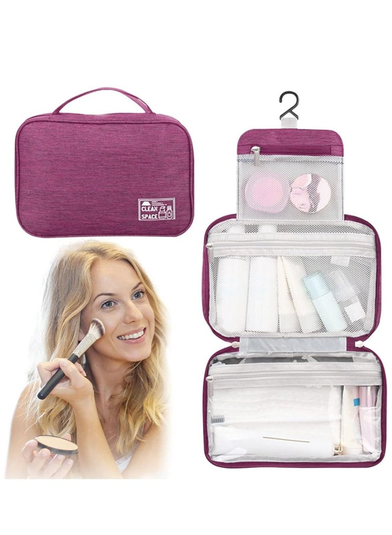 Generic Toiletry Bag Travel Waterproof Makeup Cosmetic Bag with 3 Compartments Travel Organizer - Image 1