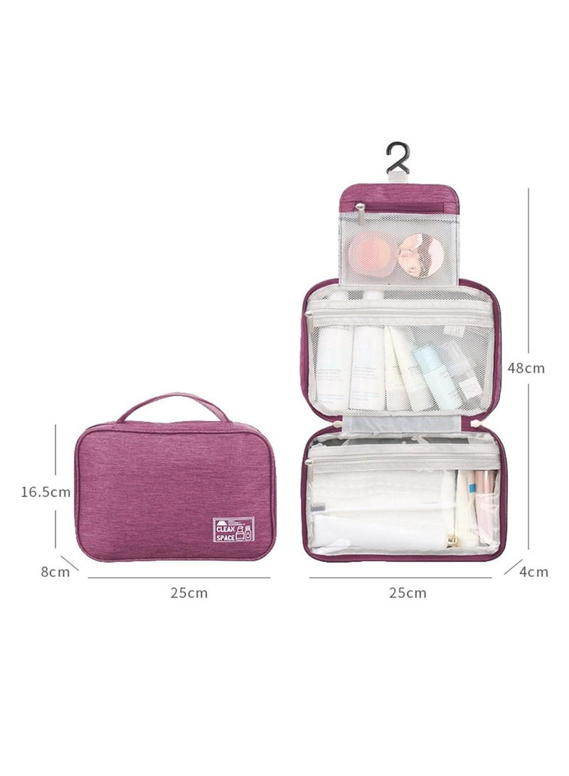 Generic Toiletry Bag Travel Waterproof Makeup Cosmetic Bag with 3 Compartments Travel Organizer - Image 3
