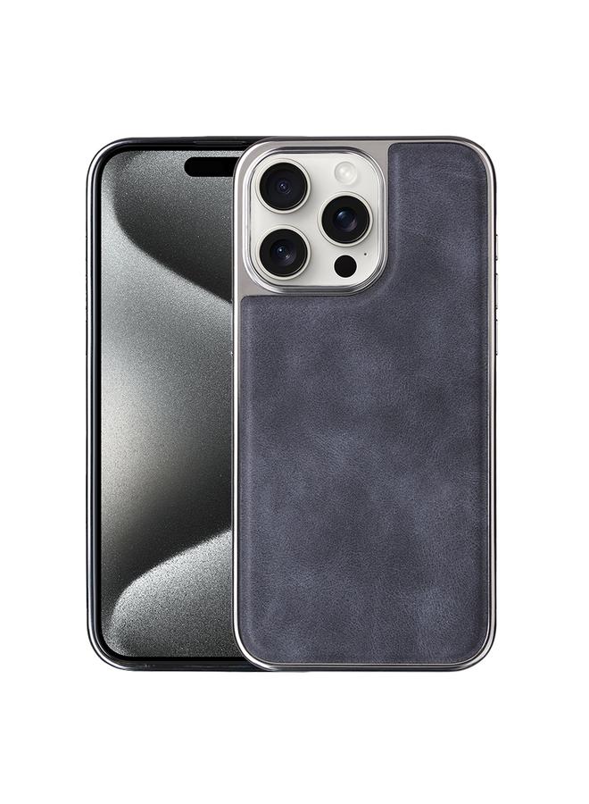 S-TOP Case For iPhone 15 Pro Electroplated Side PU Hybrid TPU MagSafe Phone Case - Image 1