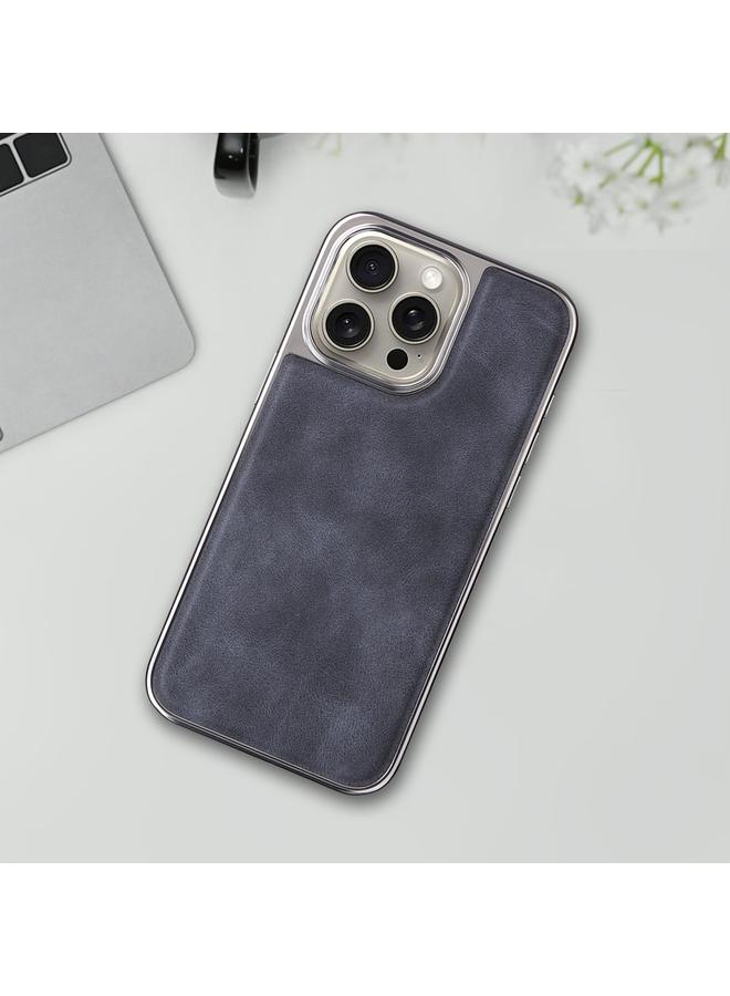 S-TOP Case For iPhone 15 Pro Electroplated Side PU Hybrid TPU MagSafe Phone Case - Image 2