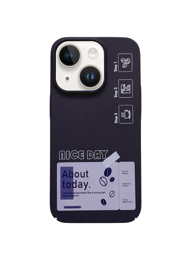 زبون جراب لهاتف iPhone 13 بنمط مرسوم، جراب هاتف كمبيوتر صديق للبشرة - Image 1