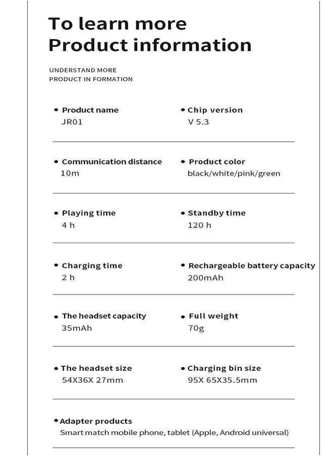 Letv - Wireless Bluetooth 5.3 Headset with LED Digital Display, Dual Microphone, Eliminates Call Noise, White - Image 1