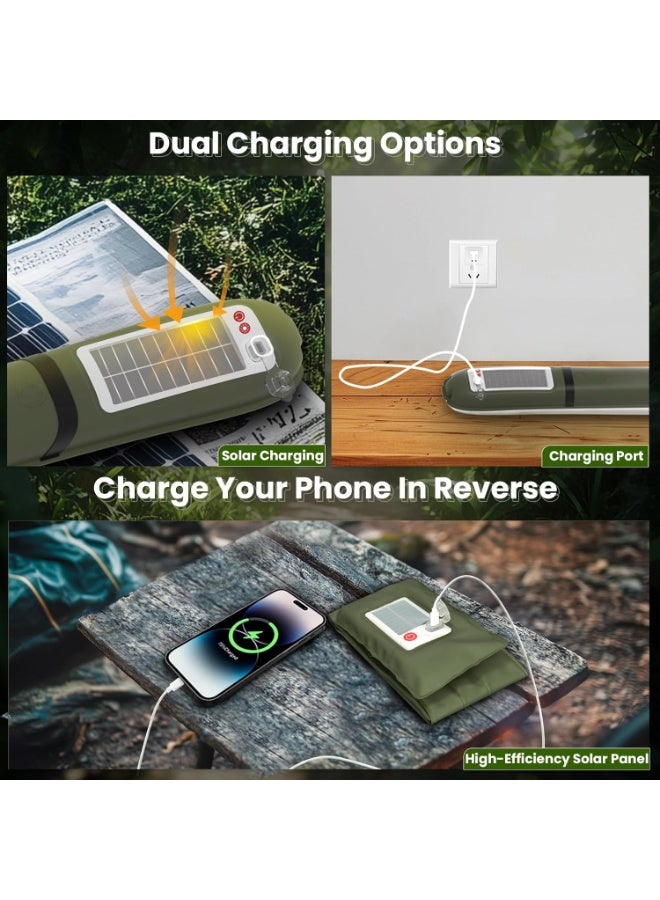 Rechargeable Solar Camping Lantern, 4 Lighting Modes, IP66 Waterproof, Foldable Tent Lantern, Suitable for Hiking, Camping, Traveling, and Outdoor Activities, 4000mAh Battery (1 Piece) - Image 5