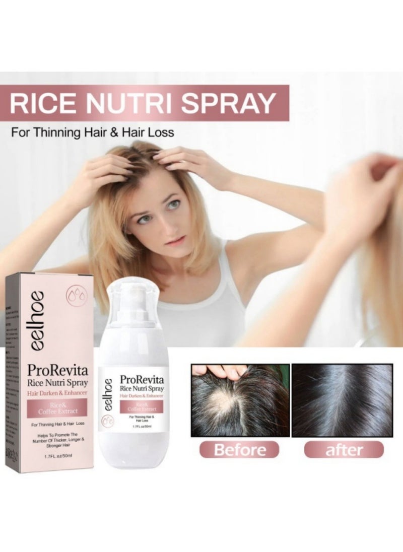 EELHOE - Rice Hair Thickness Spray Strengthens hair, repairs hair follicles and roots, prevents hair loss, solidifies hair, and thickens hair spray - Image 1