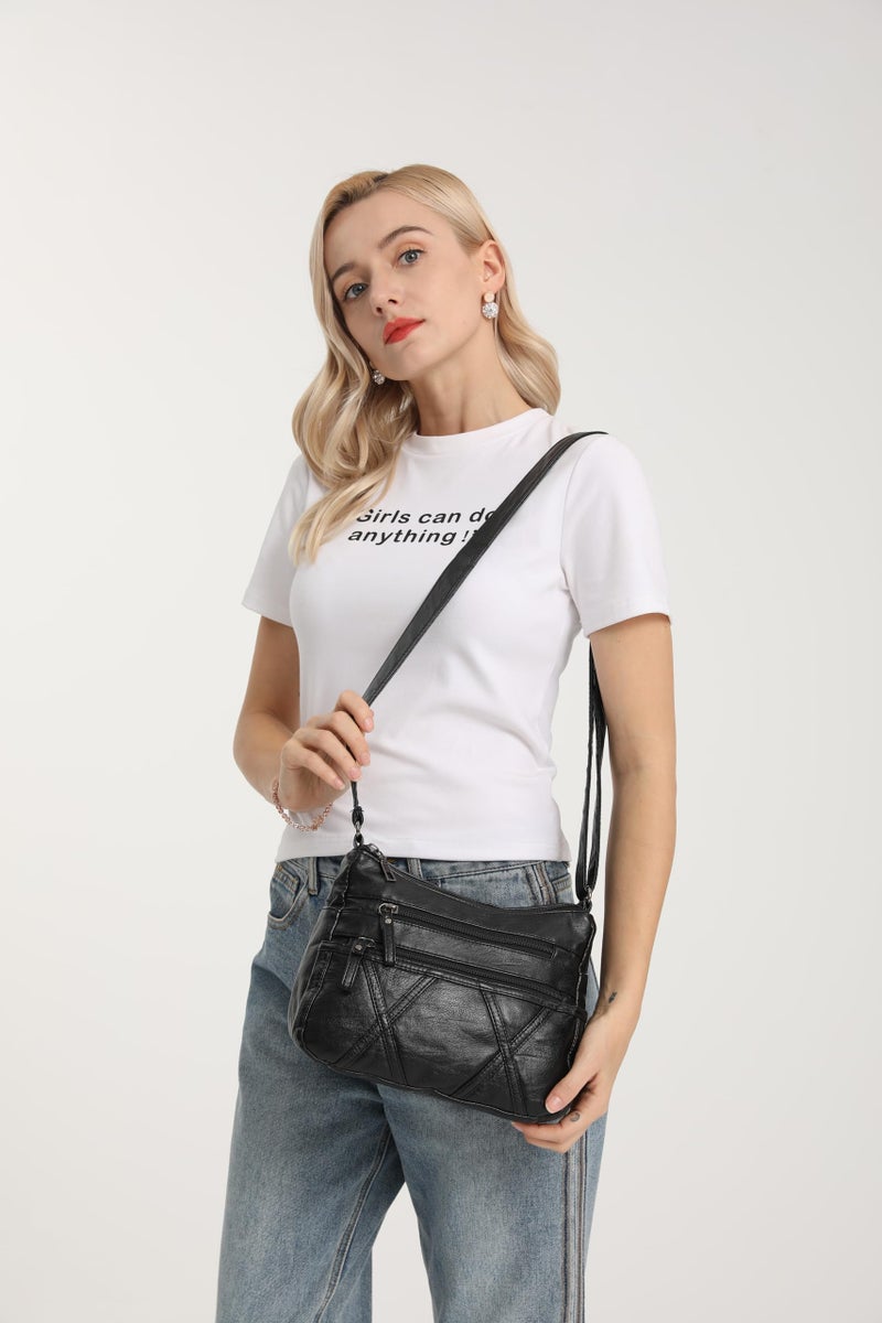 Gladdon Small Crossbody Bags for Women Leather Shoulder Purses Vegan Womens Cross body Bag Lightweight Bronze - Image 2