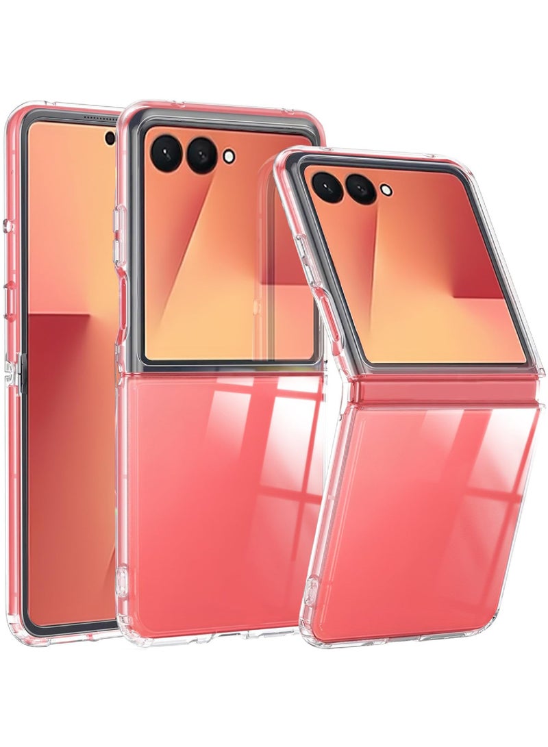 روك بو لـ Samsung Galaxy Z Flip 7 Case,واضح Galaxy Z Flip7 Phone Case Ultra Slim مقاوم للصدمات TPU Bumper Hard PC Cover لـ Samsung Galaxy Flip z 7 5G - Image 1