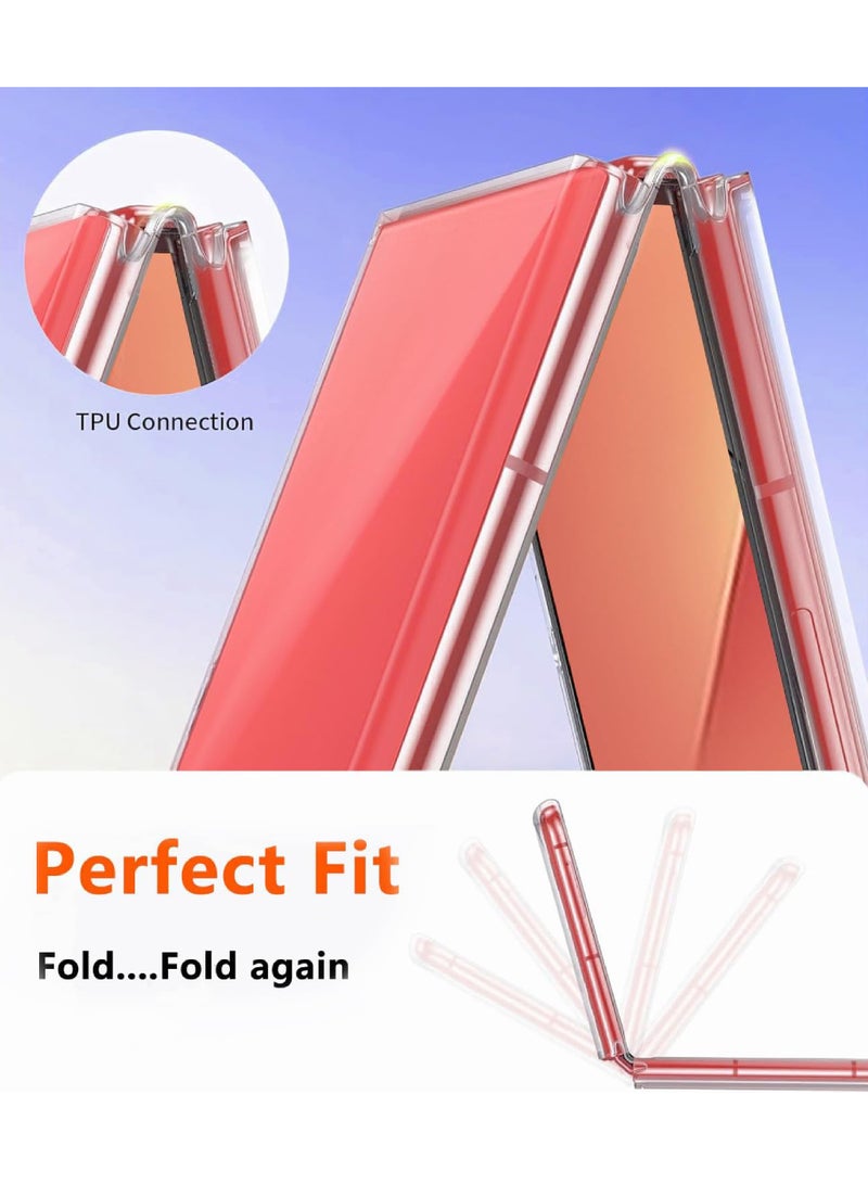 روك بو لـ Samsung Galaxy Z Flip 7 Case,واضح Galaxy Z Flip7 Phone Case Ultra Slim مقاوم للصدمات TPU Bumper Hard PC Cover لـ Samsung Galaxy Flip z 7 5G - Image 4